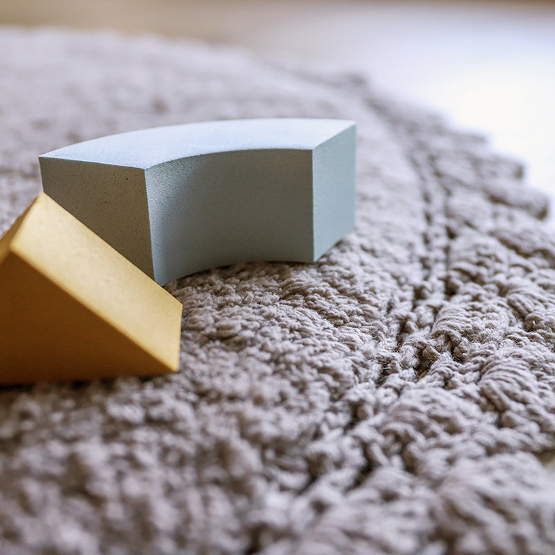 Perla Gray Crochet Finish Rug