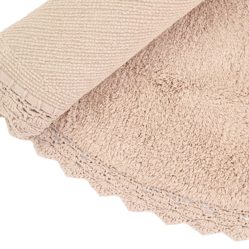 Perla Nude Crochet Finish Rug