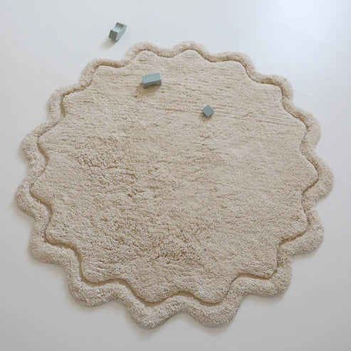 Children's Washable Cotton Mat Sweet April Ecru