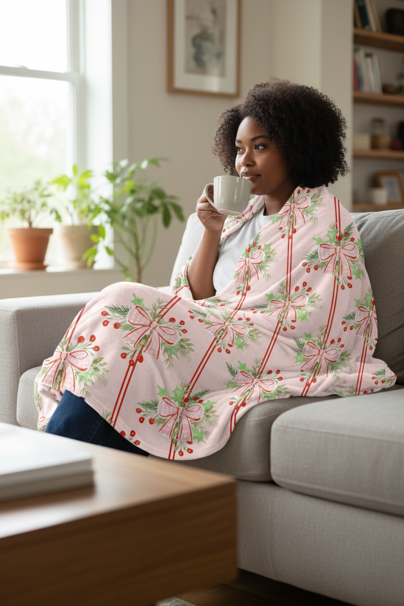 Ribbon & Holly (dream Blanket)