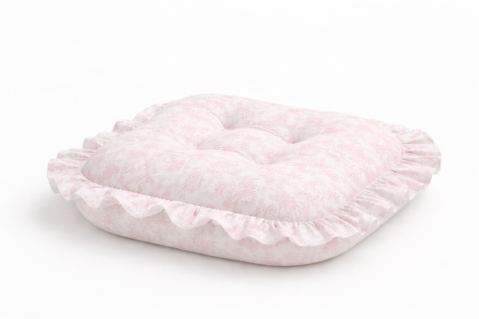 Pink Chinoiserie Ruffle Baby Lounger Cover