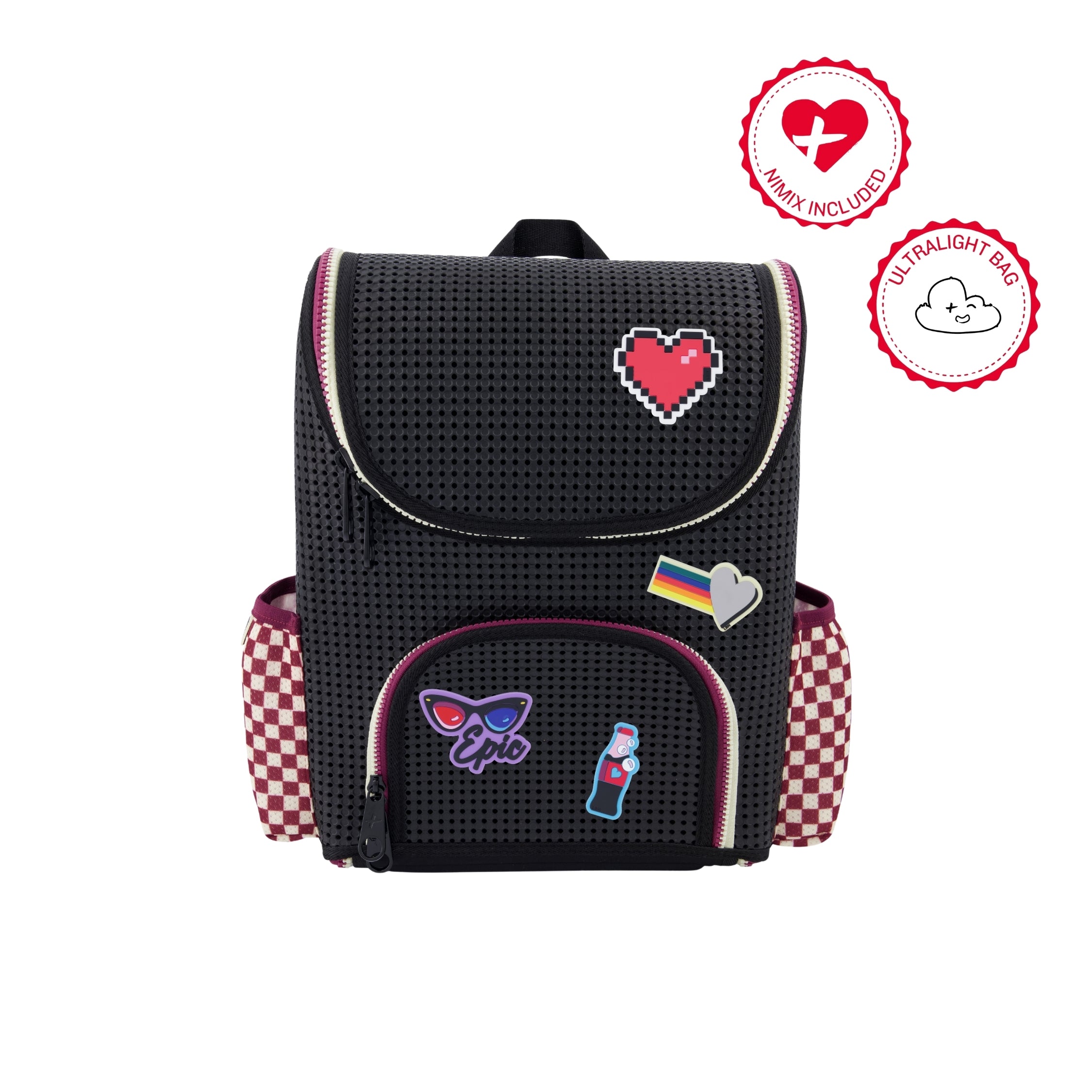 Student Backpack Checkered Brick With Nimix Epic Set
