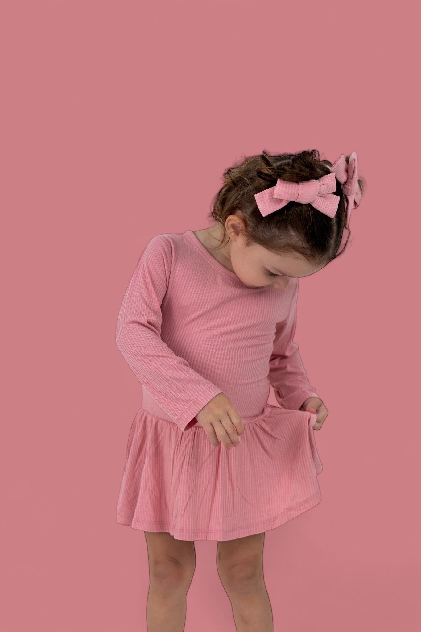 Mauve Rib Dream Bodysuit Dress