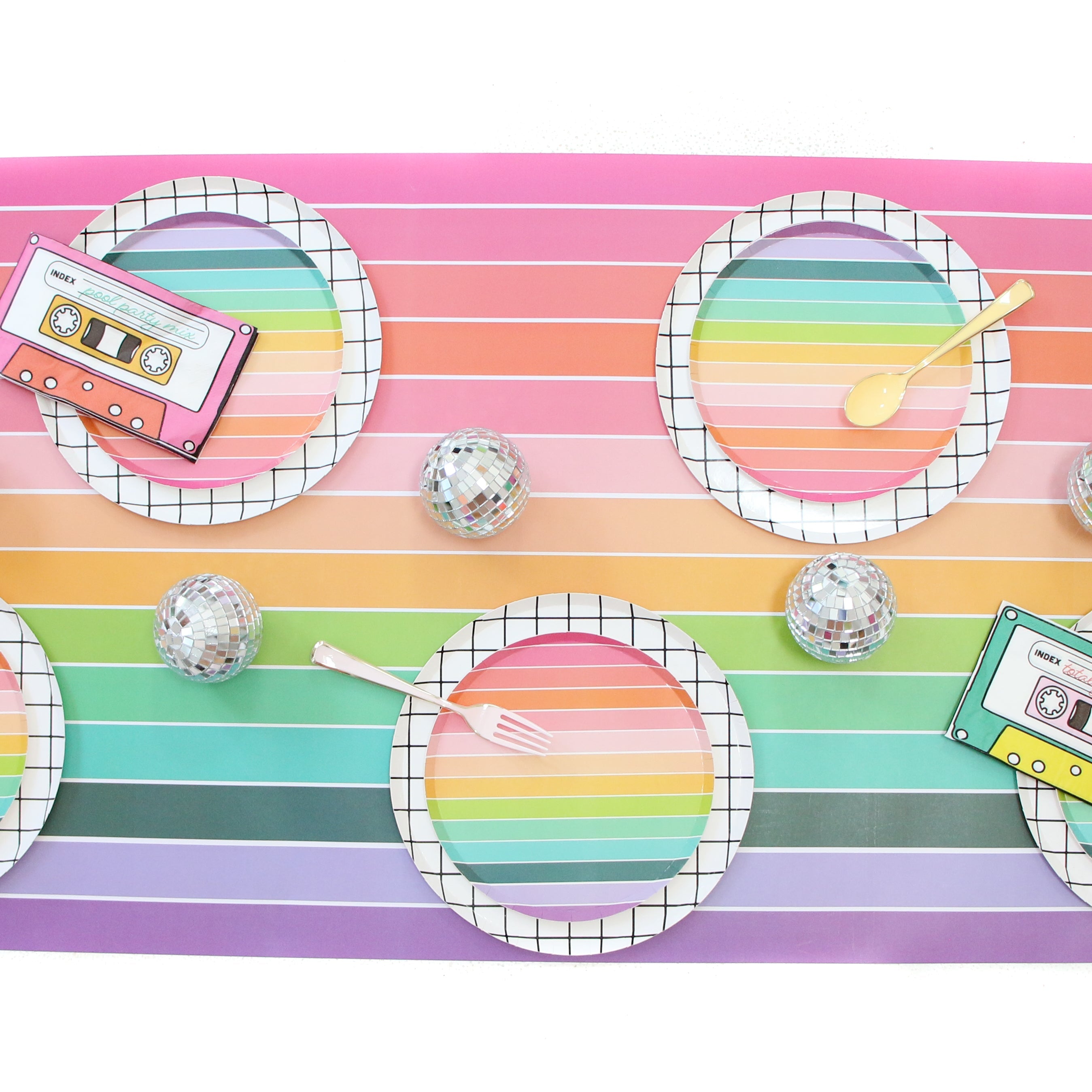Rainbow Stripe Table Runner