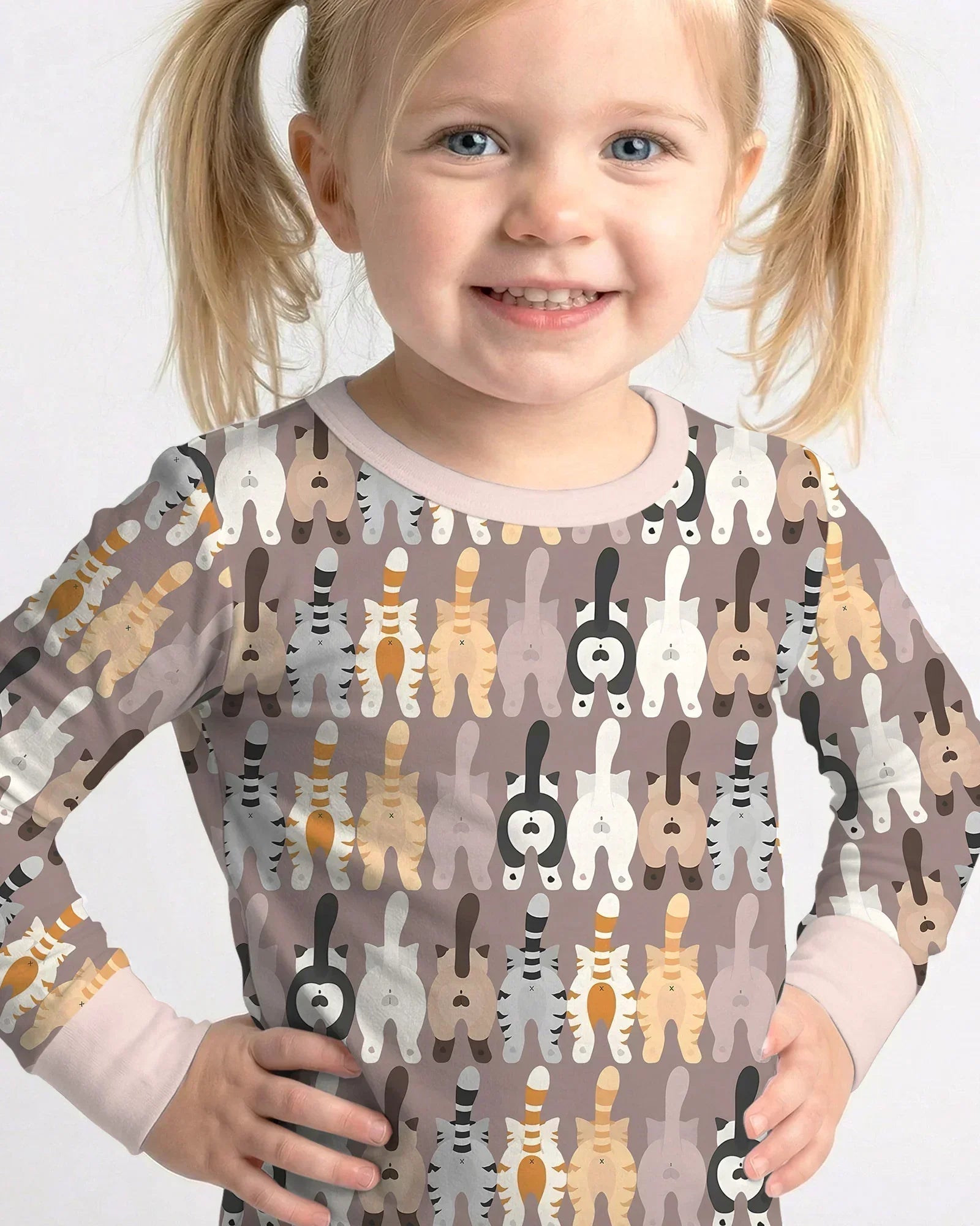 Cheeky Tails Bamboo Two Piece Long Sleeve Pajama Set