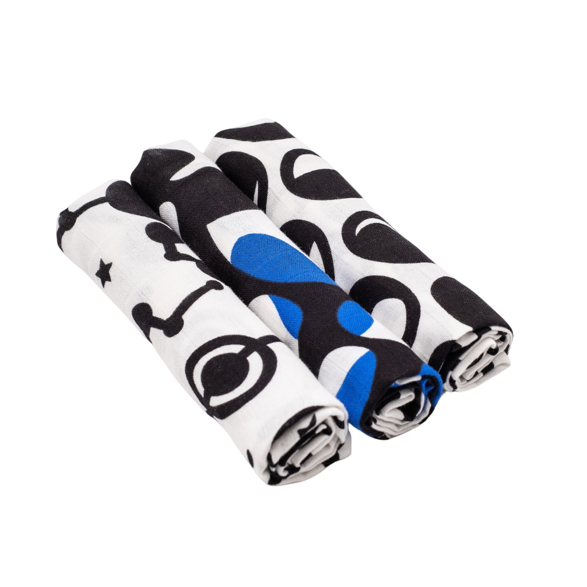 Sky Print Muslin 3-pack - For Newborn To 4 Month Old Babies