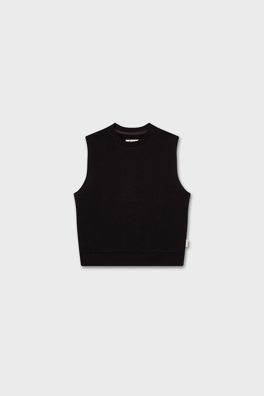Cotton Sleeveless Sweatshirt