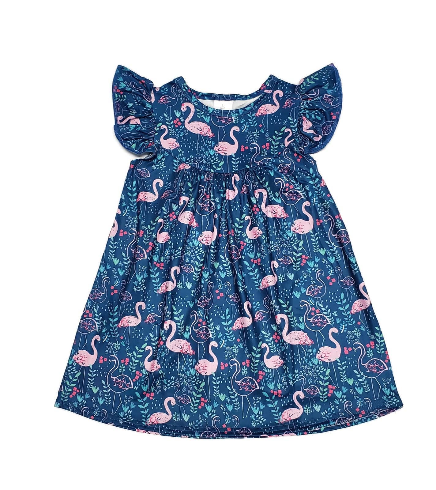 Flamingo Milk Silk Flutter Dress