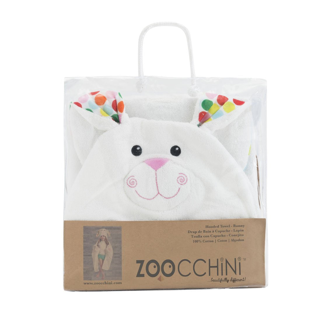 Kids Plush Terry Hooded Bath Towel - Bella The Bunny