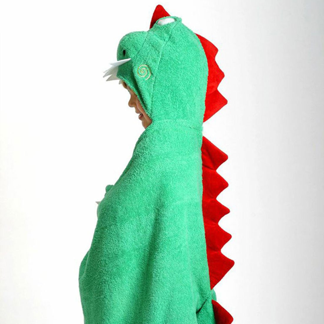 Kids Plush Terry Hooded Bath Towel - Devin The Dinosaur