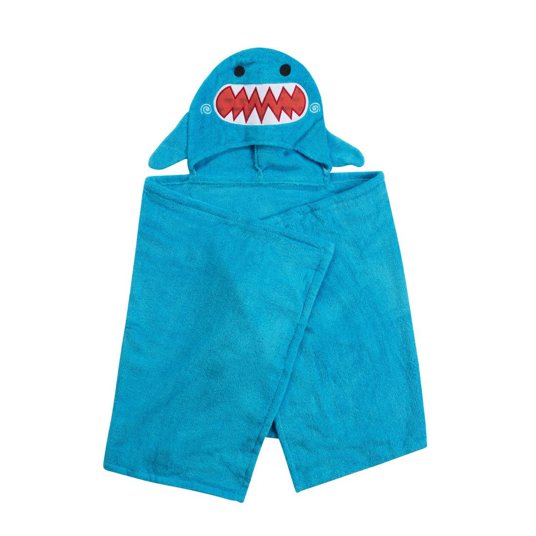 Kids Plush Terry Hooded Bath Towel - Sherman The Shark