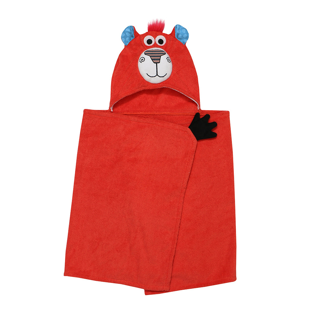 Kids Plush Terry Hooded Bath Towel - Bosley The Bear
