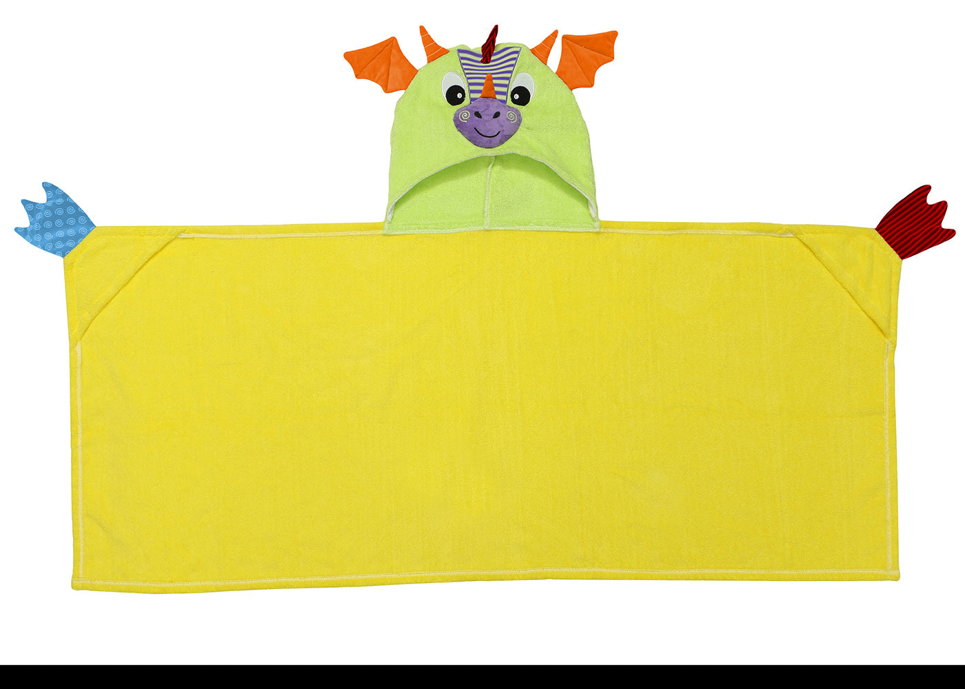 Kids Plush Terry Hooded Bath Towel - Drool The Dragon