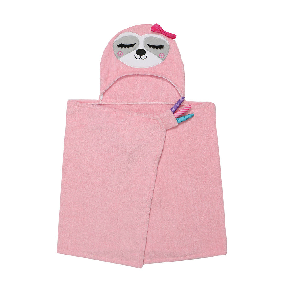 Kids Plush Terry Hooded Bath Towel - Sadie The Sloth