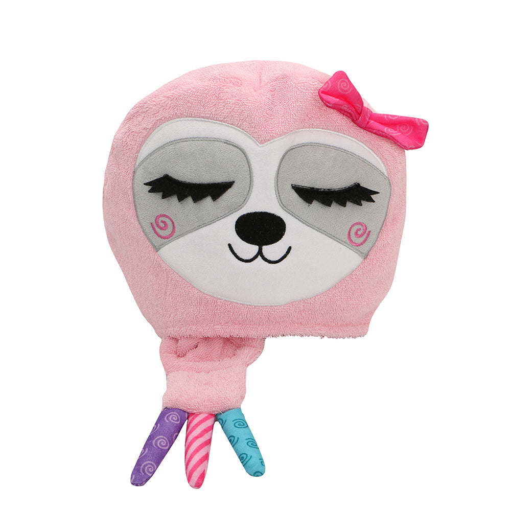 Kids Plush Terry Hooded Bath Towel - Sadie The Sloth