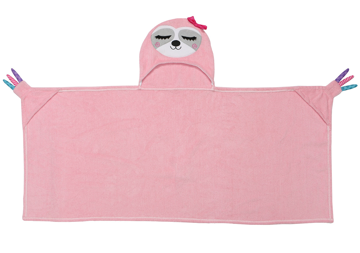 Kids Plush Terry Hooded Bath Towel - Sadie The Sloth