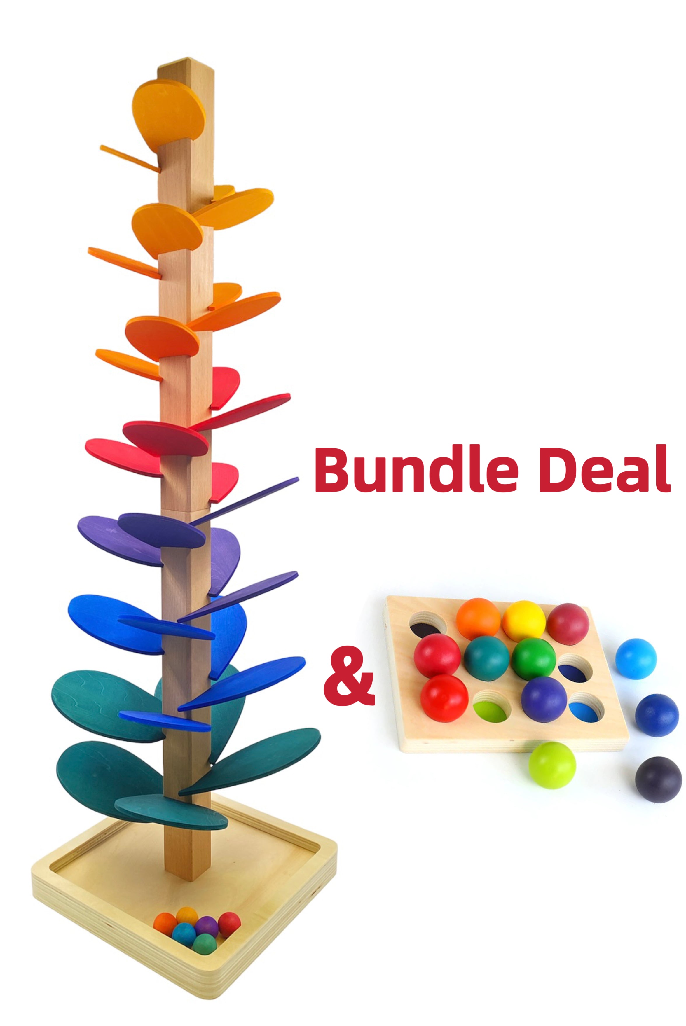 **bundle Deal**new Large Marble Tree In Primary Rainbow Colors