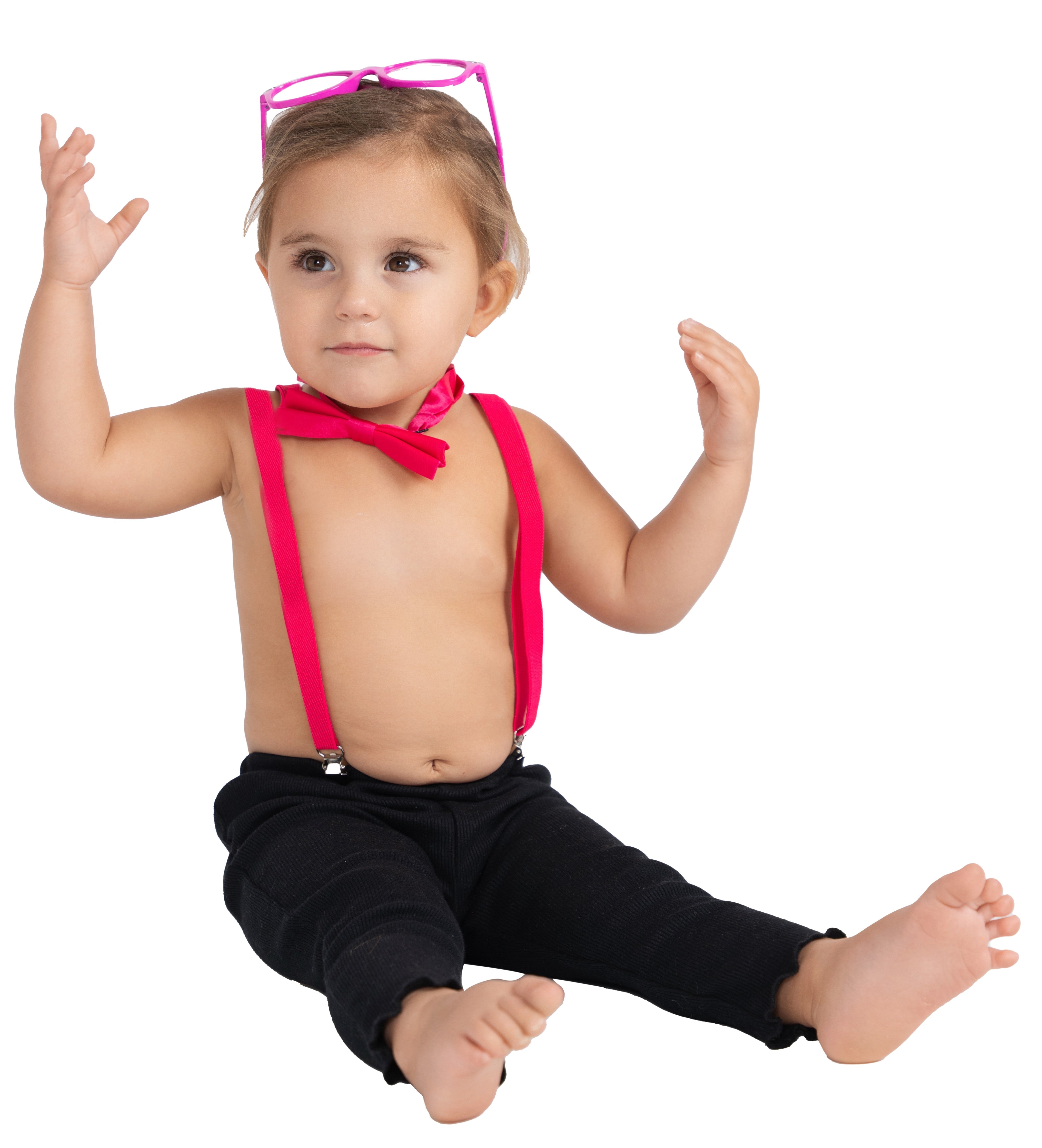 Suspenders, Bowtie And Sunglasses Set - Toddlers