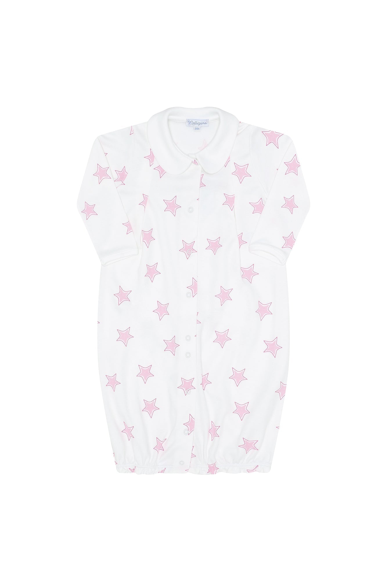 Pink Stars Print Converter Gown