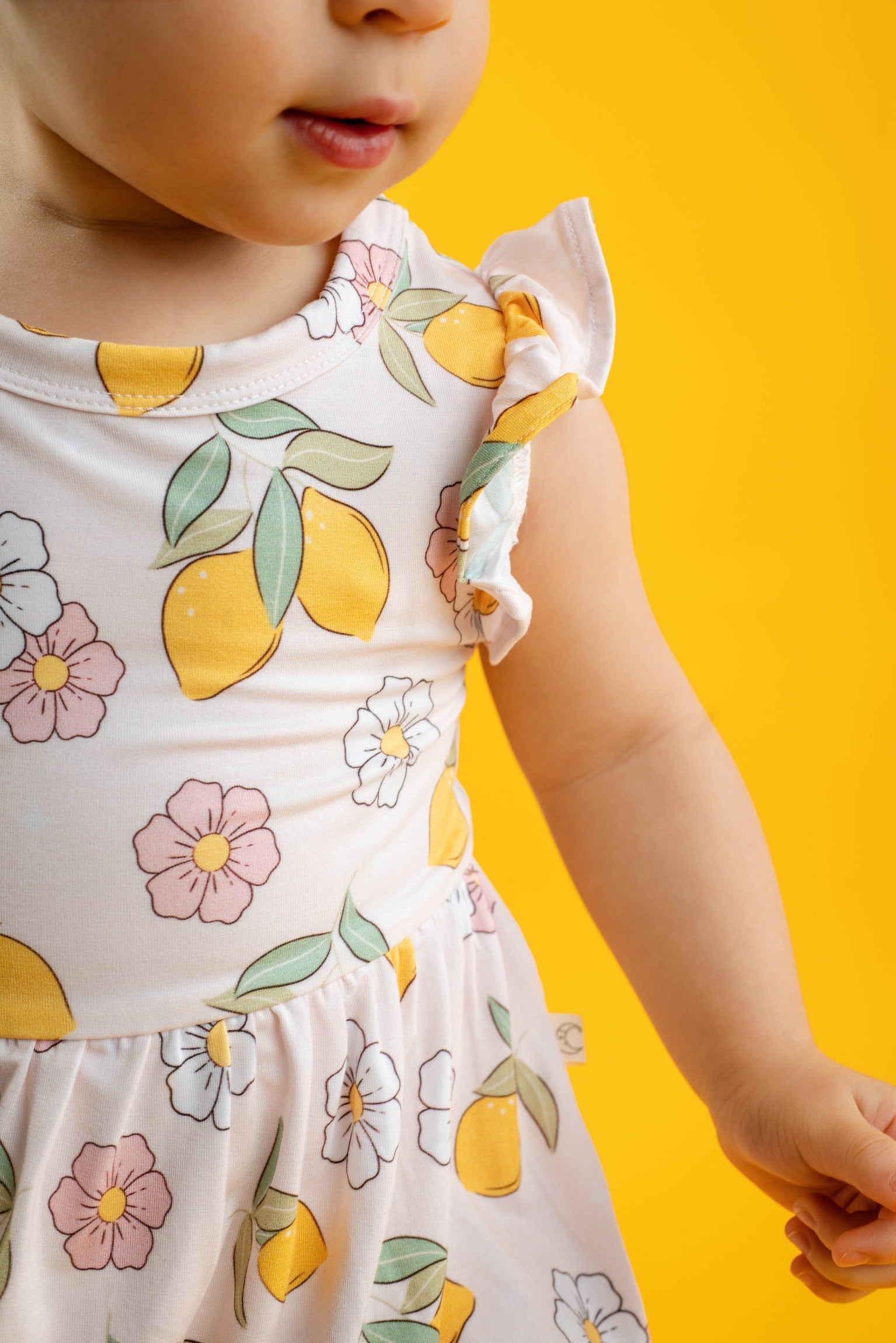 Lemon Twirl Dress With Bodysuit