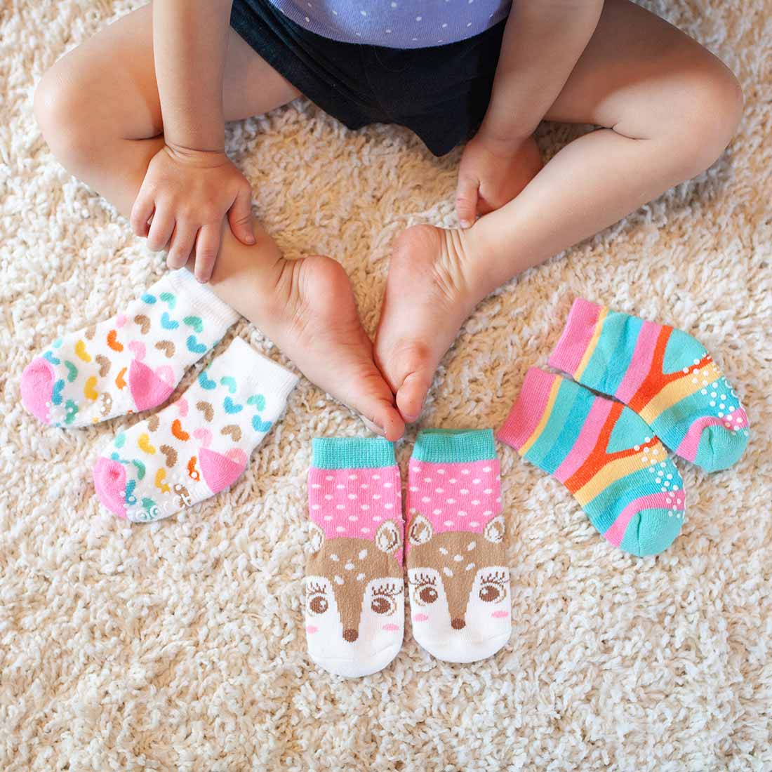 Baby/toddler Terry Socks Set (3-pk) - Fiona The Fawn