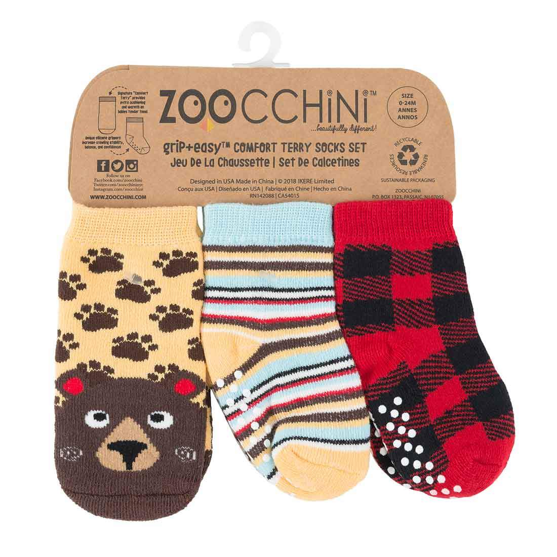 Baby/toddler Terry Socks Set (3-pk) - Bosley The Bear