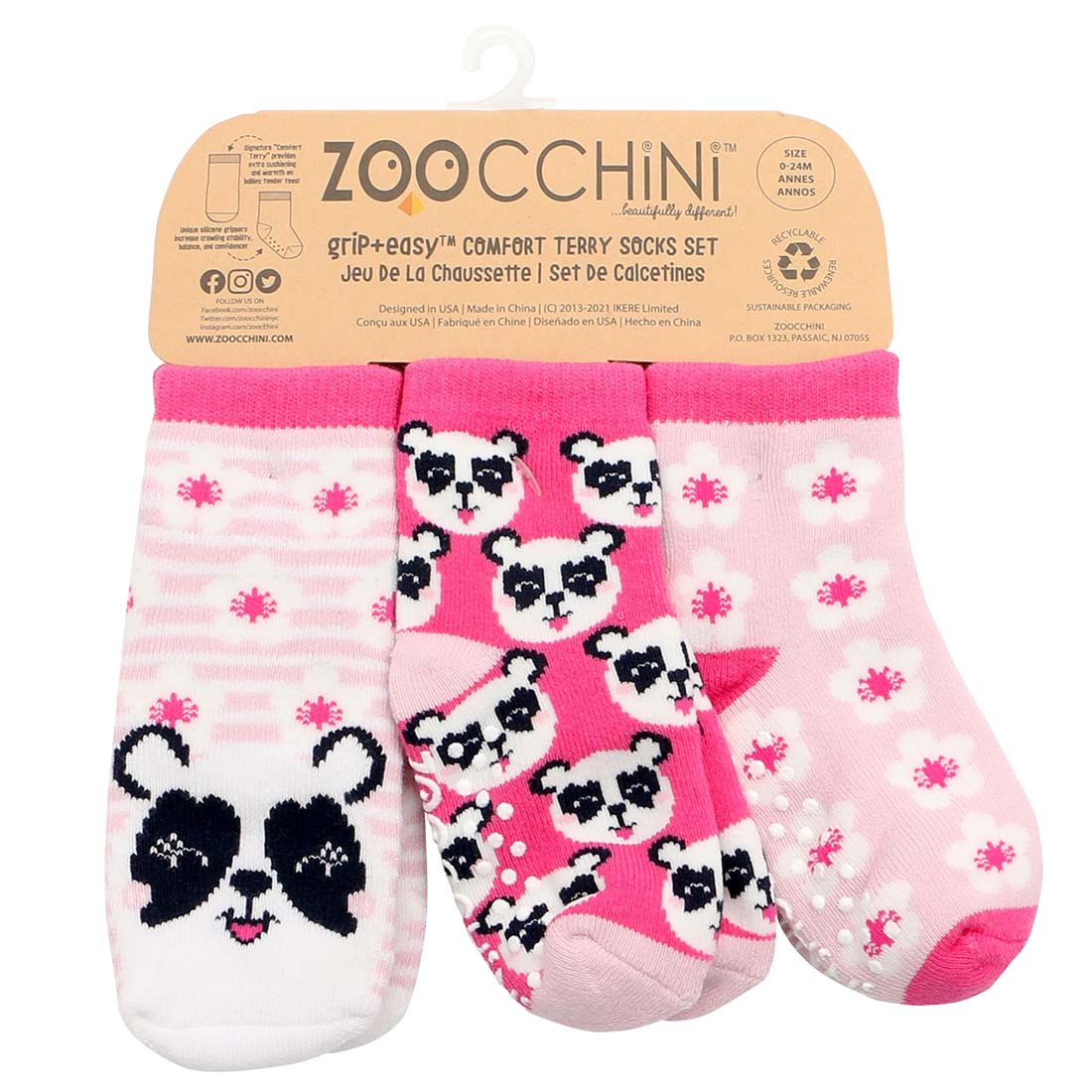 Baby/toddler Terry Socks Set (3-pk) - Pippa The Panda