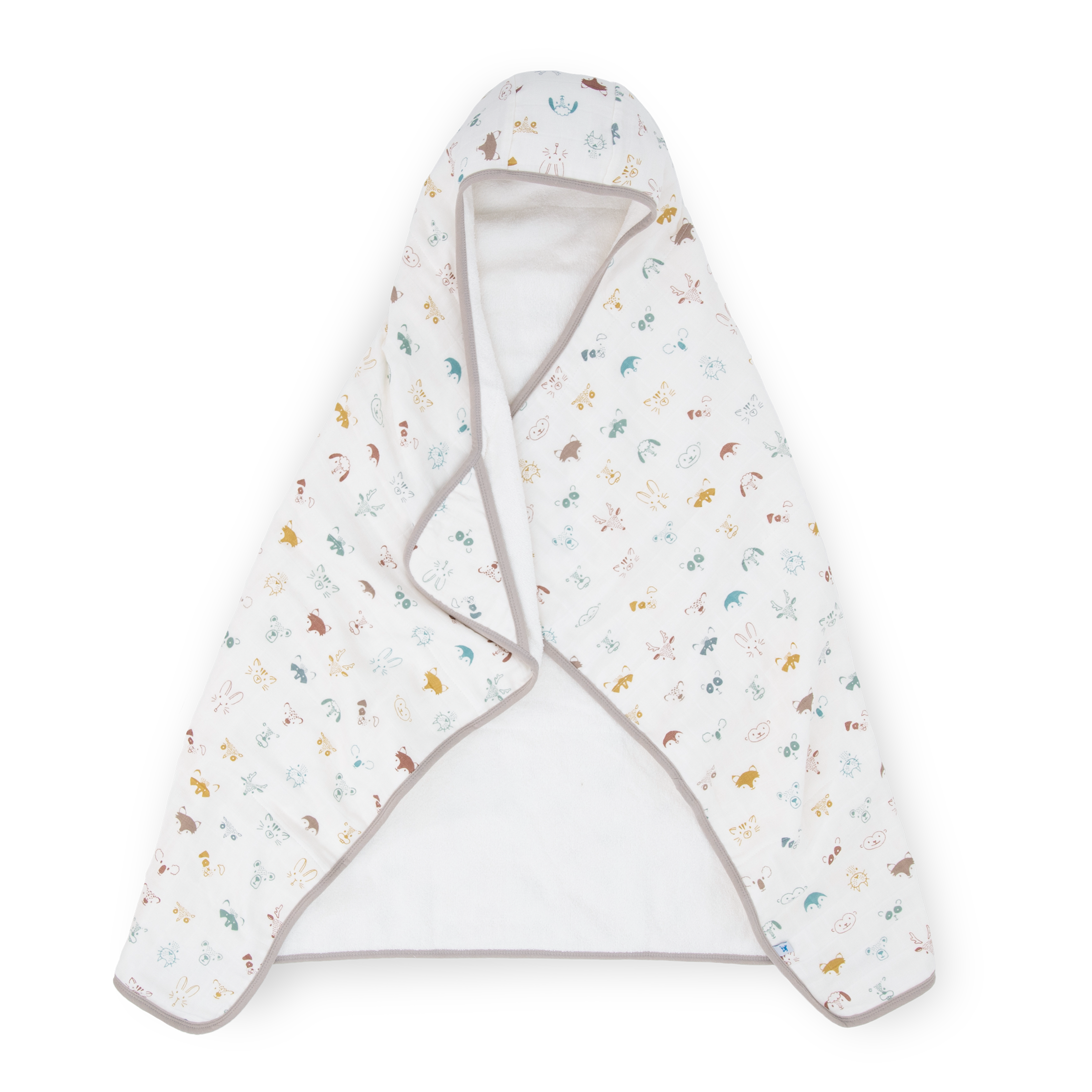 Toddler Hooded Towel - Animal Crowd