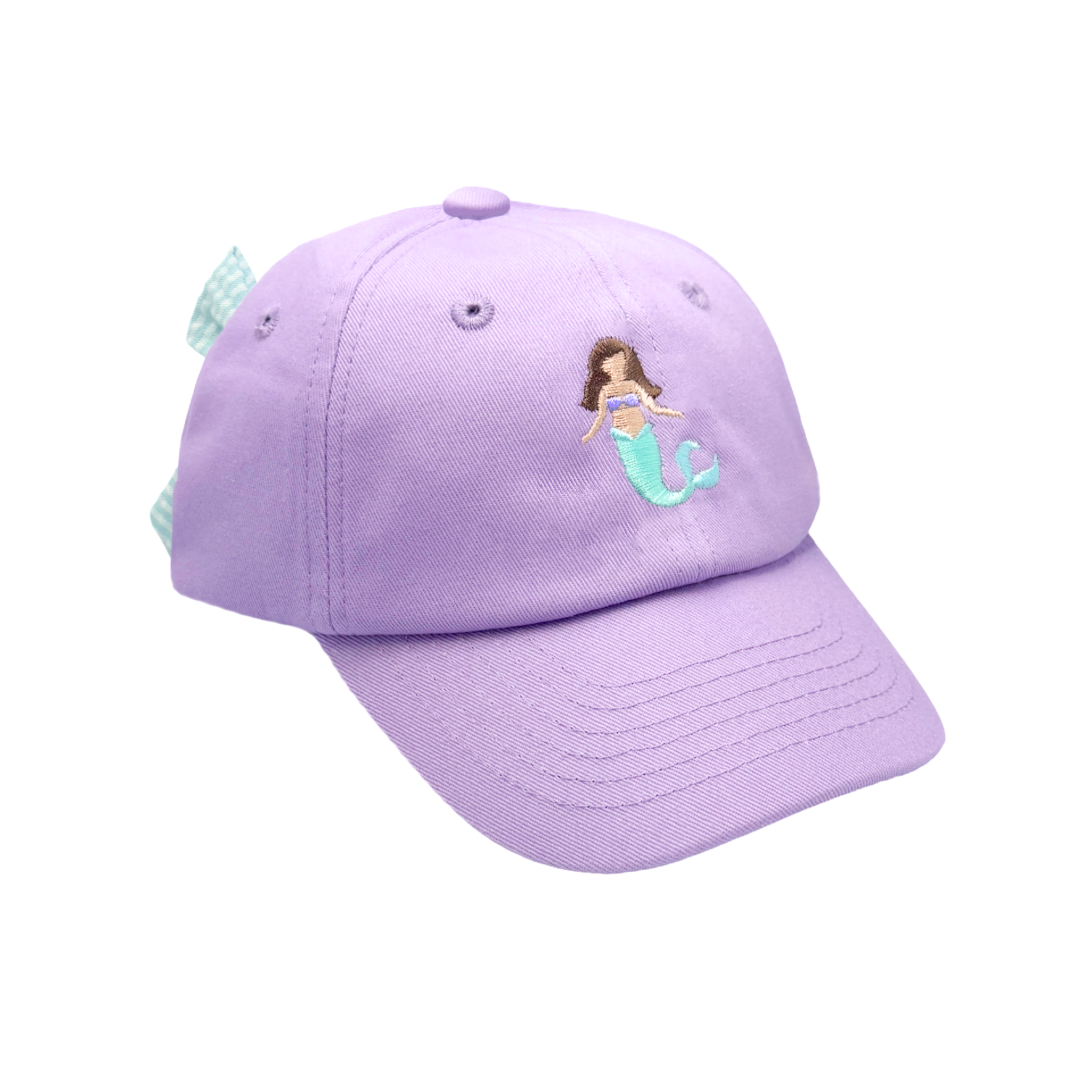 Lavender Mermaid Bow Baseball Hat (youth)