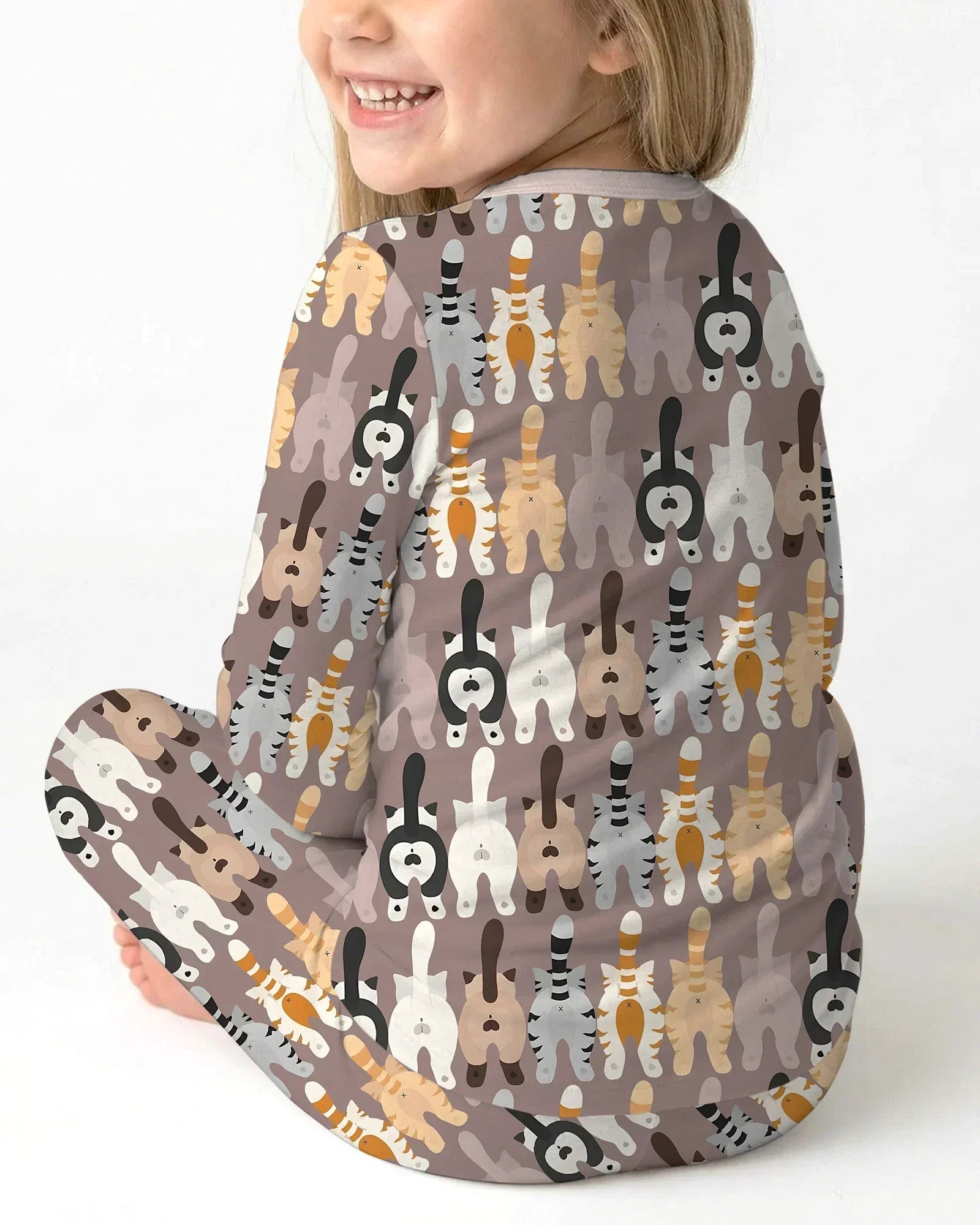 Cheeky Tails Bamboo Two Piece Long Sleeve Pajama Set