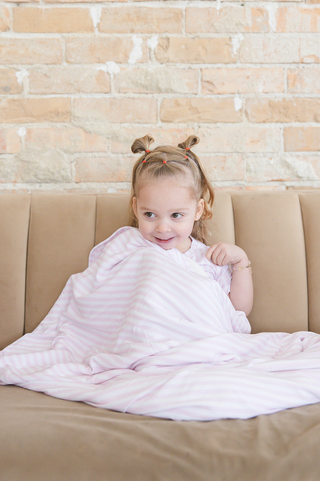 Pink Stripes - Lightweight Blanket