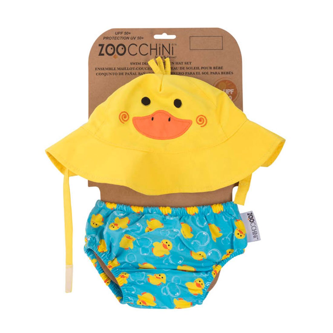 Baby Swim Diaper & Sun Hat Set - Puddles The Duck
