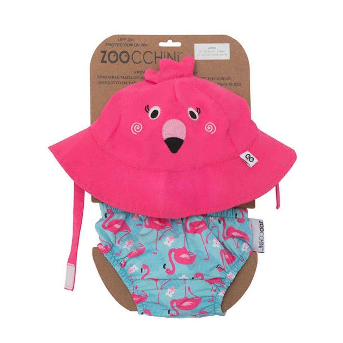 Baby Swim Diaper & Sun Hat Set - Franny The Flamingo