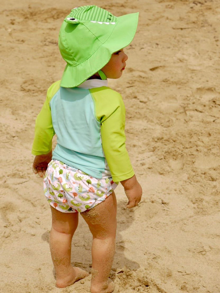 Baby Swim Diaper & Sun Hat Set - Aidan The Alligator