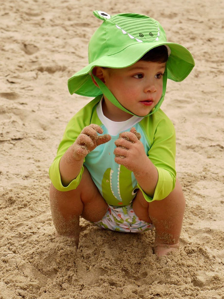 Baby Swim Diaper & Sun Hat Set - Aidan The Alligator