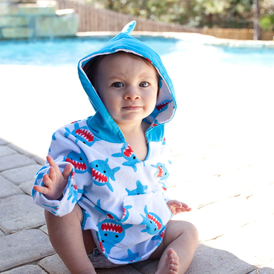 Baby Terry Swim Coverup - Sherman The Shark