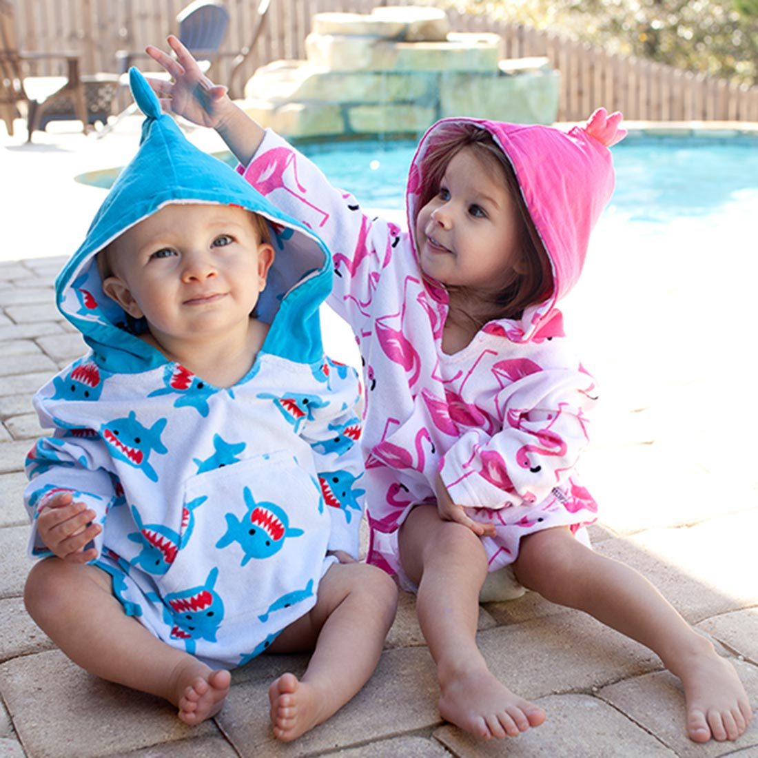 Baby Terry Swim Coverup - Sherman The Shark
