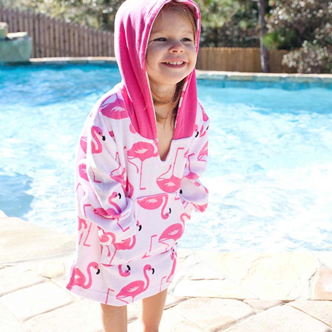 Baby Terry Swim Coverup - Franny The Flamingo