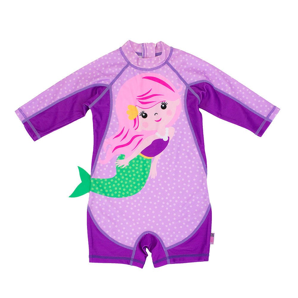 Baby/toddler Rash Guard One Piece Swimsuit - Mia The Mermaid