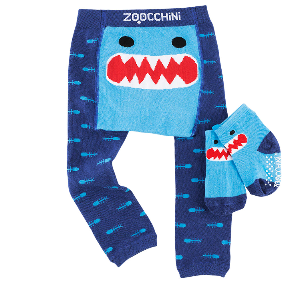 Baby/toddler Crawler Leggings & Socks Set - Sherman The Shark