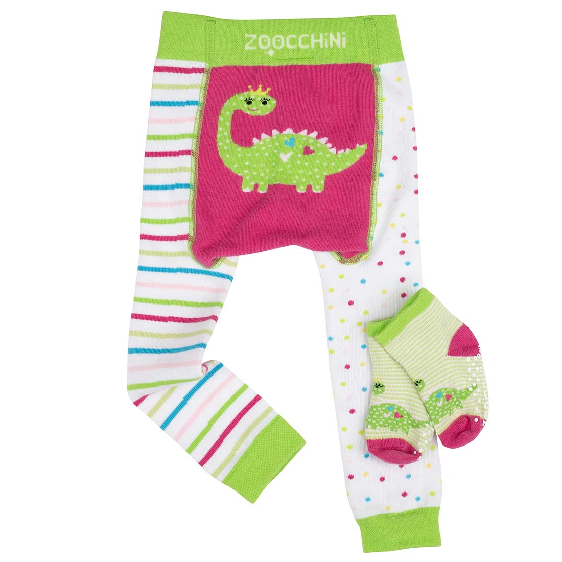 Baby/toddler Crawler Leggings & Socks Set - Dai The Dinosaur