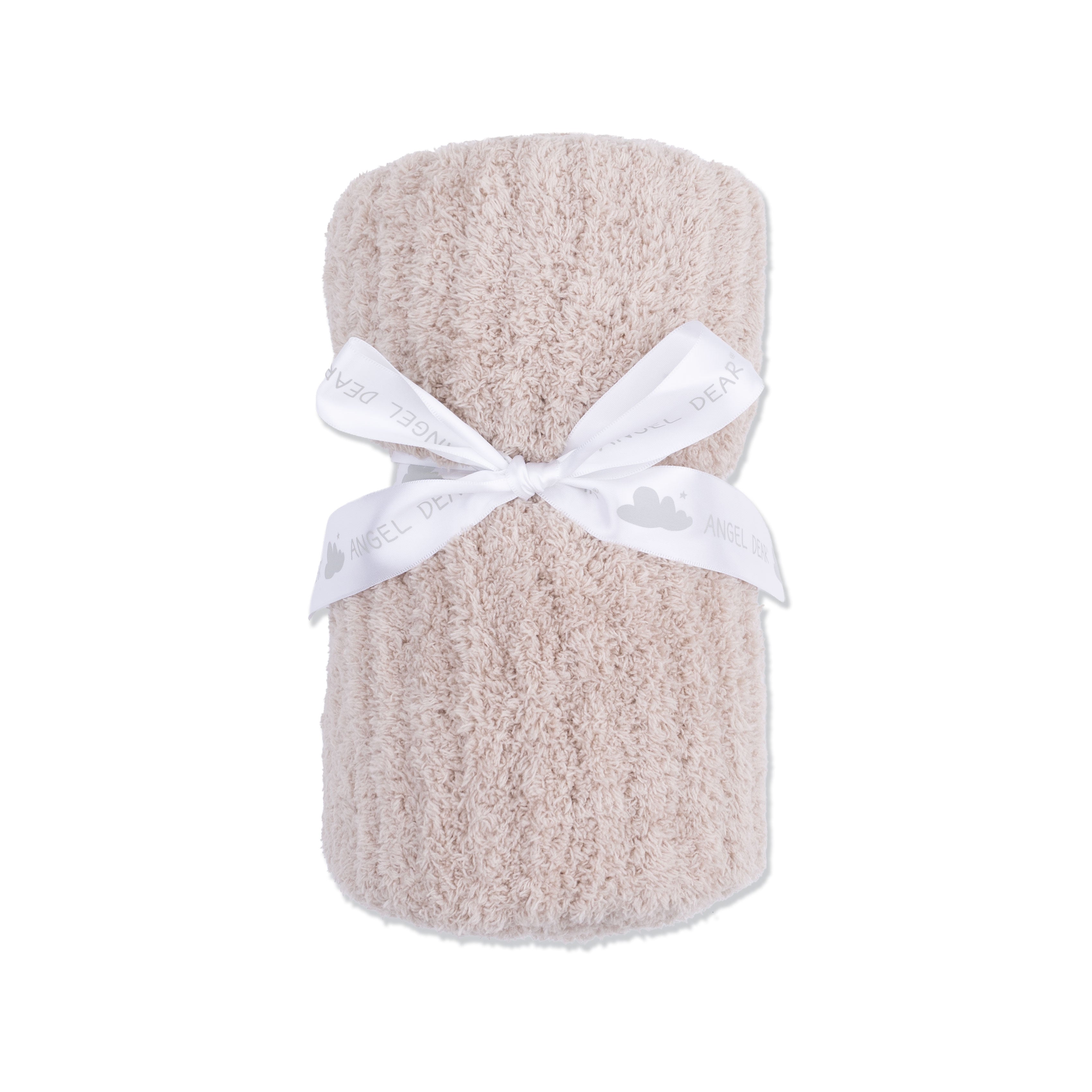 Chenille - Stone Blanket With Striped Texture