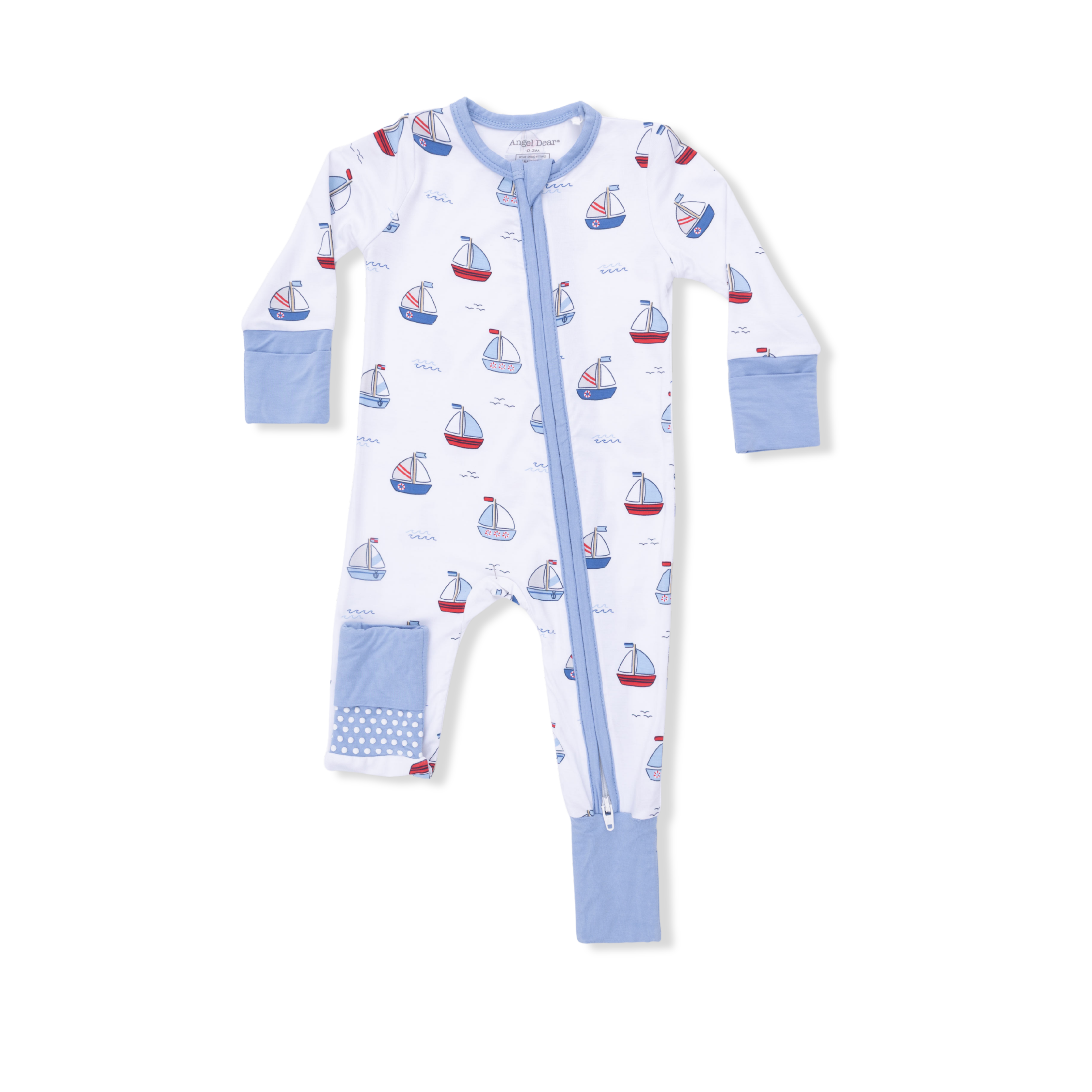Bubbly Sailboats Blue - Convertible Romper