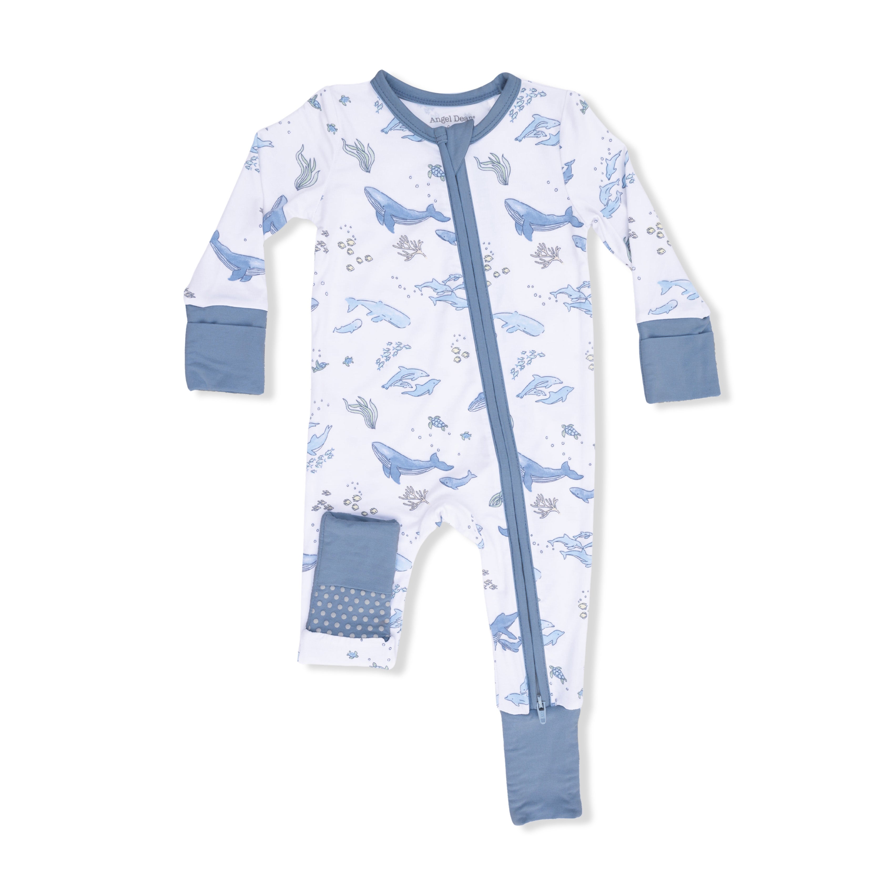 Watercolor Blue Whales - Convertible Romper