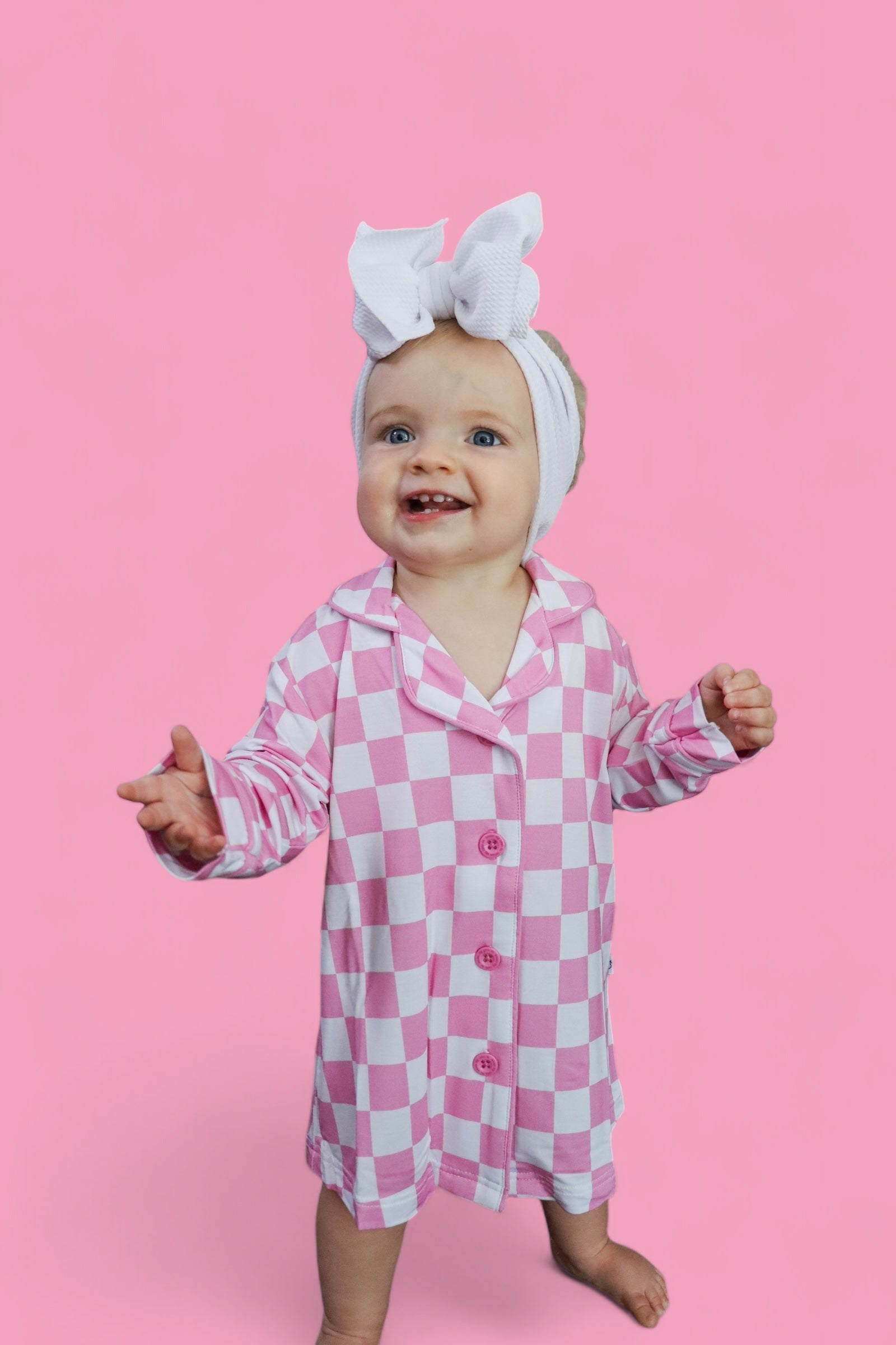 Bubblegum Checkers Girl's Dream Gown