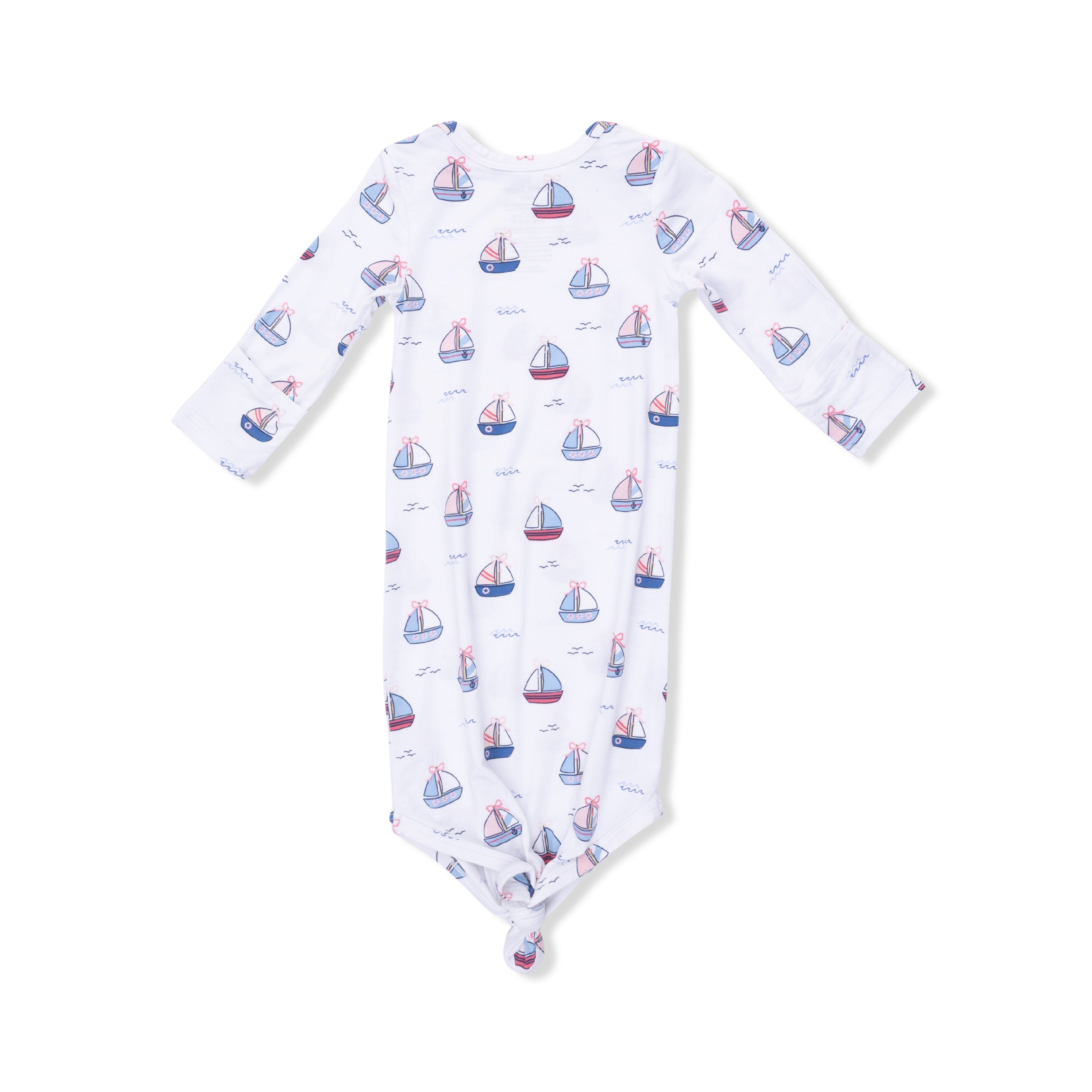 Bubbly Sailboats Pink - Knotted Gown