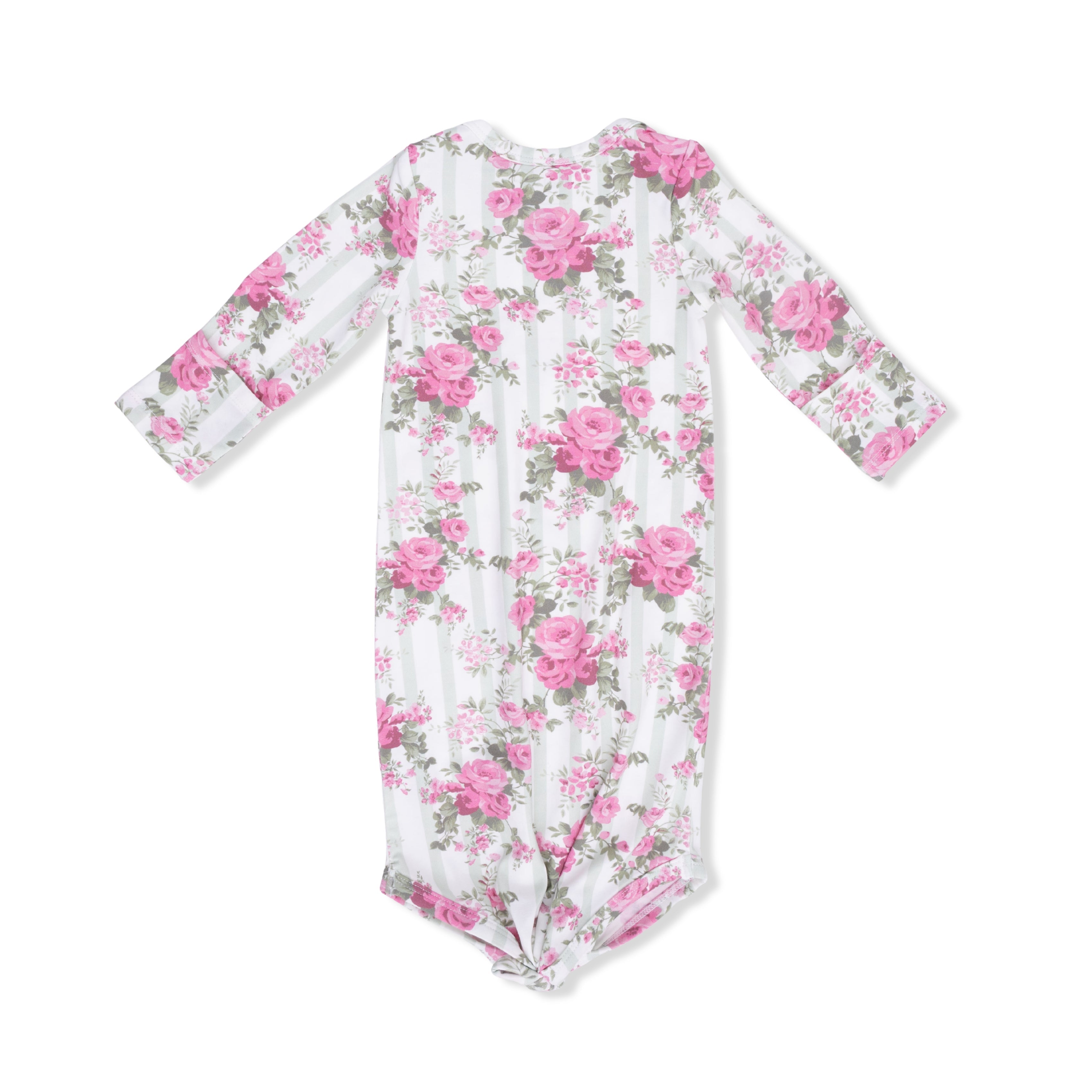 Cabbage Rose Stripe - Knotted Gown