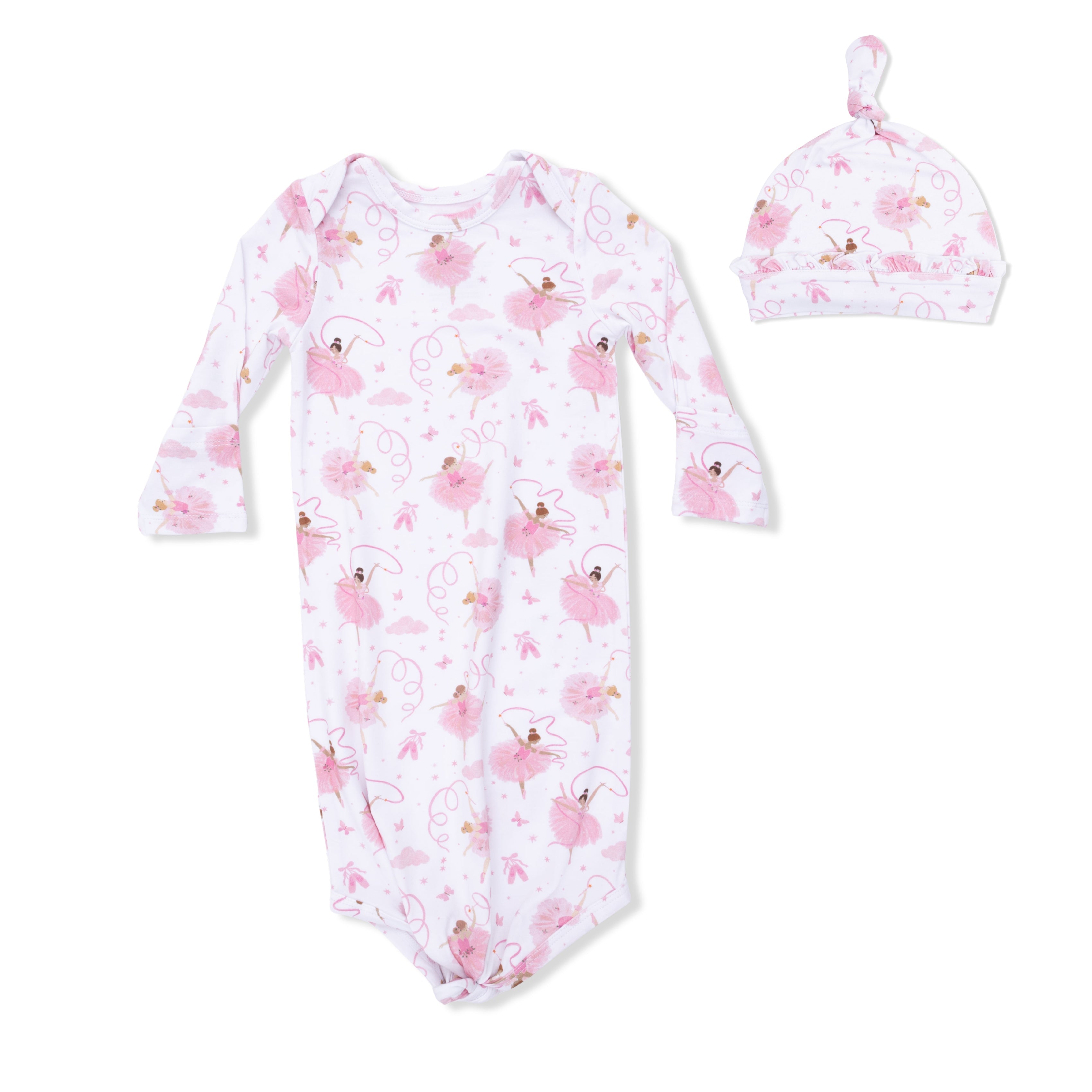 Ribbon Ballerinas - Knotted Gown And Ruffle Hat