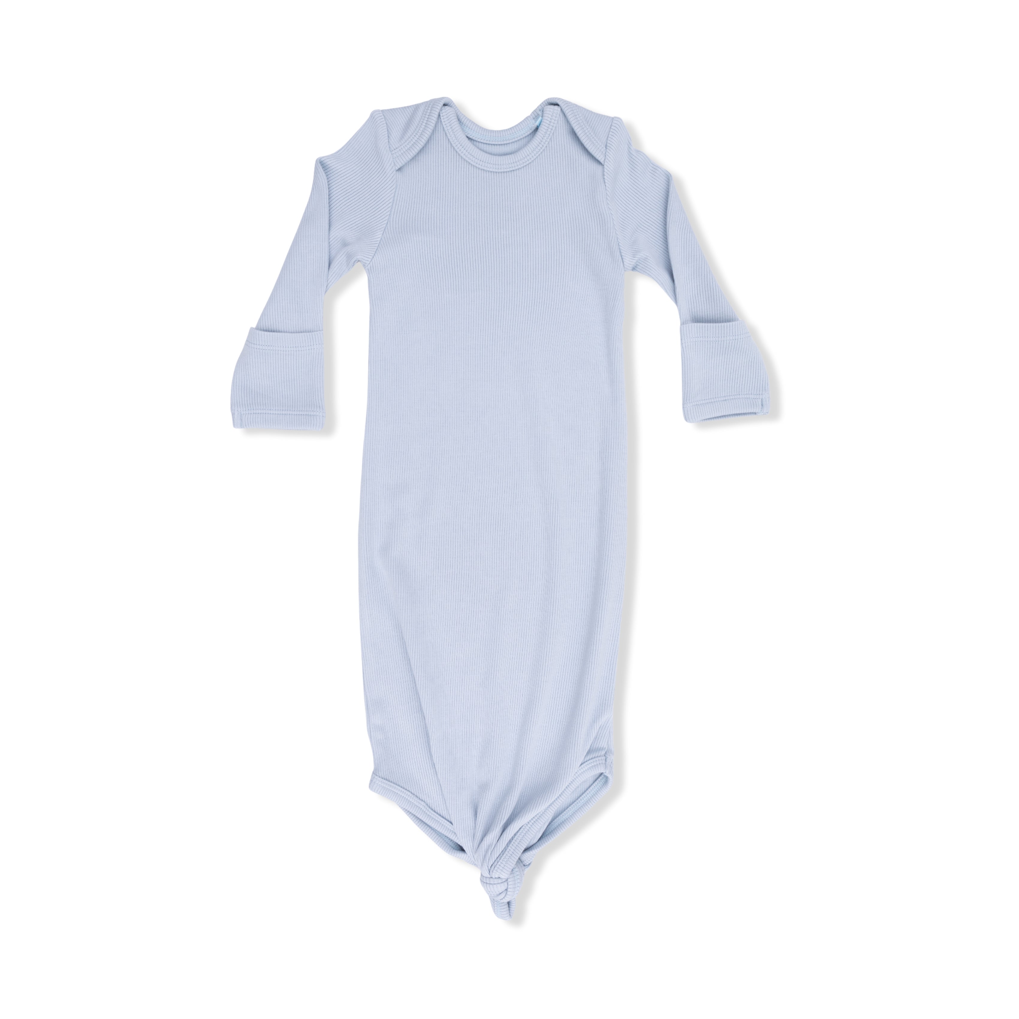 Solid Niagara Mist Rib - Knotted Gown