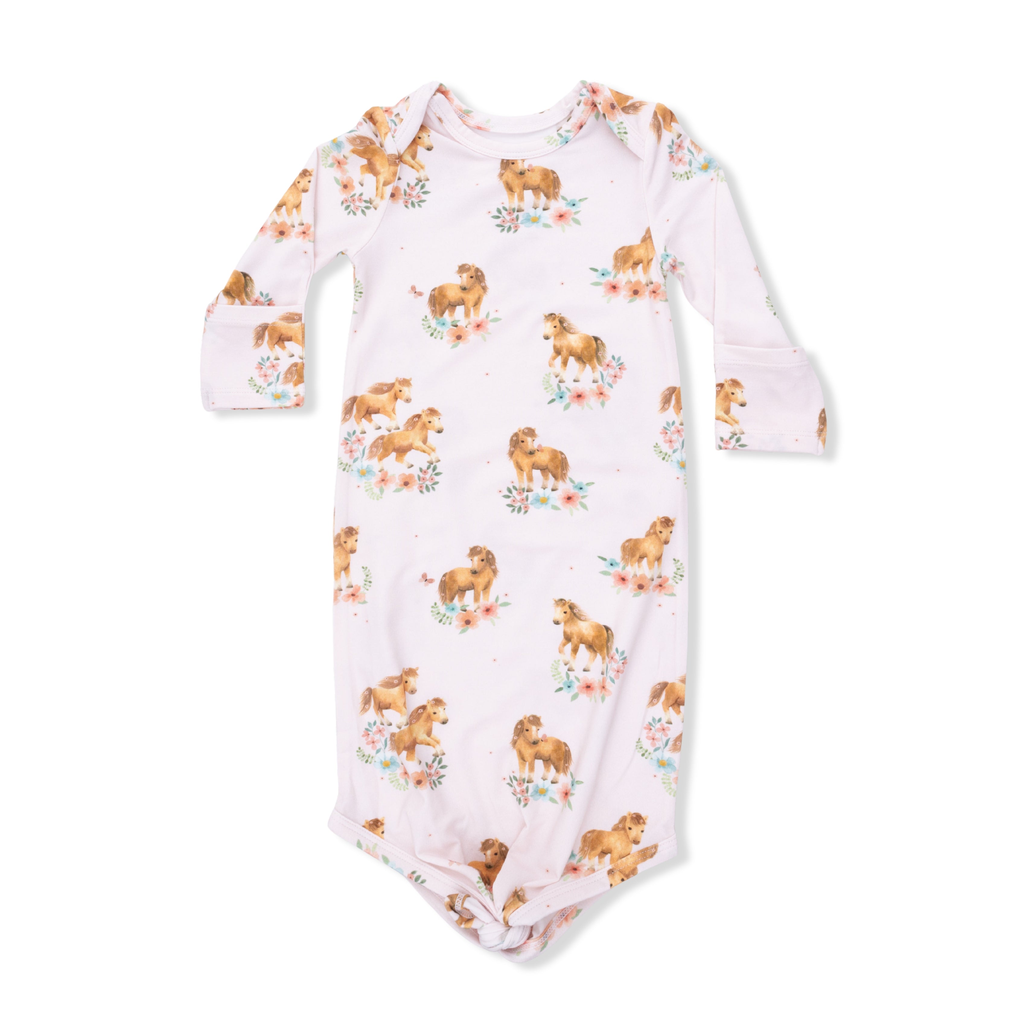 Pink Ponies - Knotted Gown And Headband